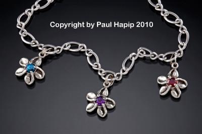 #404 - Forget-Me-Not Charm Bracelet