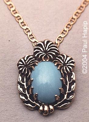 #303 - Chrysanthemum Flowers & Leaves Pendant
