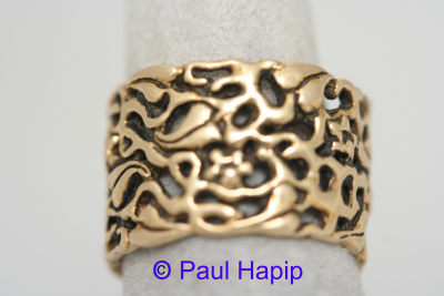 Gold Band, flowers & leaves